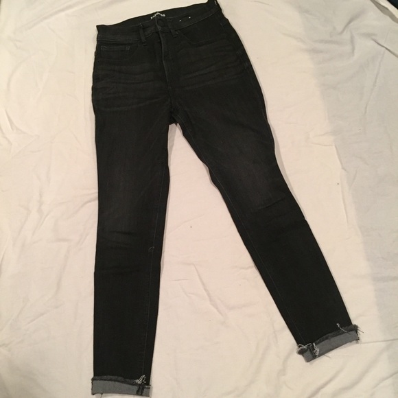 High Waist Denim Perfect Raw Hem Jean Leggings - Picture 5 of 8